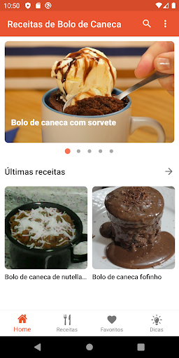 Android application Receitas de Bolo de Caneca (MU screenshort