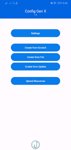 Android application Config Gen X screenshort