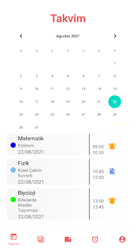 Android application Ders Asistanı screenshort