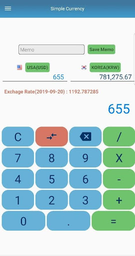 Android application Simple Currency - SCUR screenshort