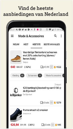 Wehkamp, HM, Omoda, De Bijenkorf - Korting