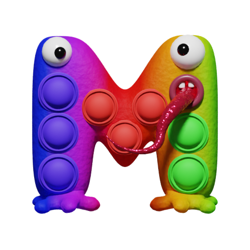 Pop Monsters arcade game with Pop it