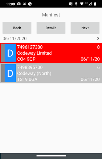 TraceNow Proof of Delivery Screen 2