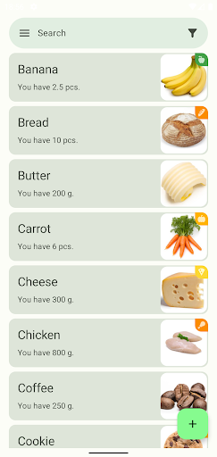 Android application My pantry. Smart shopping list screenshort