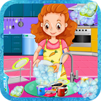 Girls House Dish Washing Kitch