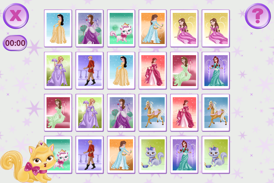 Android application Princess Pairs - Memory Games screenshort