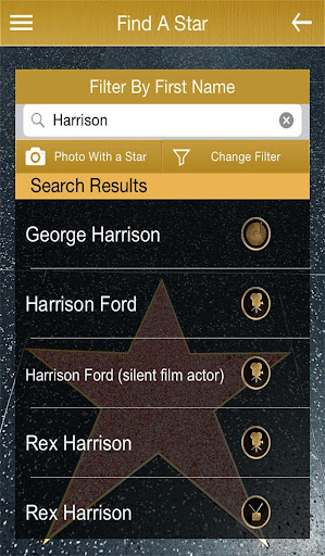 Official Walk of Fame App Screen 2
