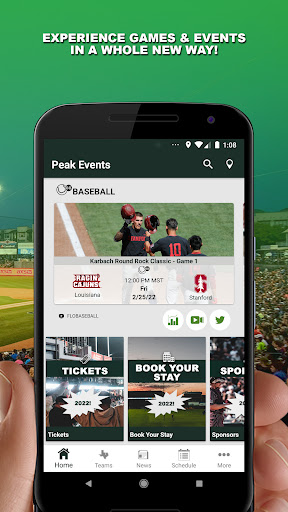 Android application Peak Events screenshort