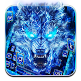 Blue Fire Grim Wolf Keyboard Theme icon