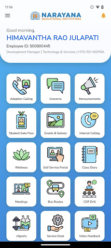 Android application nConnect Staff screenshort