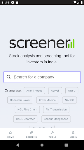 Android application Screener screenshort