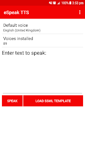 eSpeak NG Text-to-Speech Screenshot