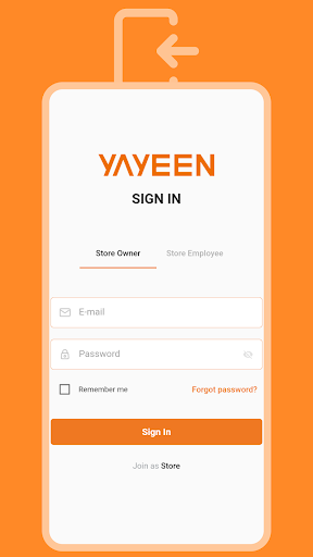 Android application Yayeen Vendor screenshort