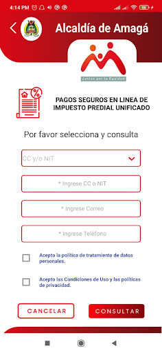 Android application Trami App Amaga screenshort