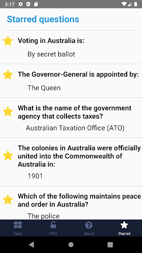 Australian Citizenship Test Screen 3