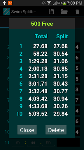 Swim Splitter Split Calculator