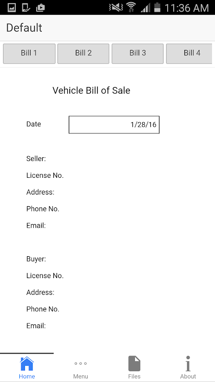 Bill of Sale - 0.0.2 - (Android)