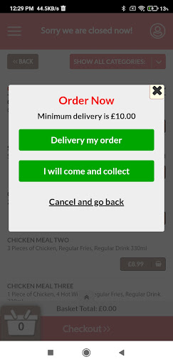 Android application Chicken Delight Braintree screenshort