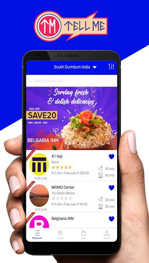 Android application Tell Me - Online Food Delivery screenshort