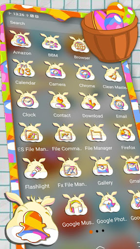 Paper Bunny Launcher Theme Screen 2