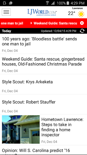 Android application Lawrence Journal World screenshort