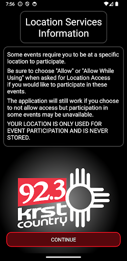 Android application 92.3 KRST Country screenshort
