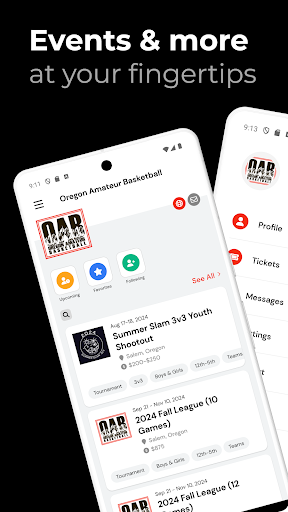 Android application Oregon Amateur Basketball screenshort
