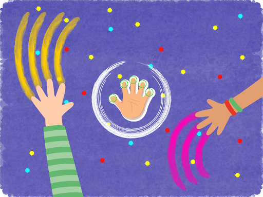 Screenshot of Busy Kids! Coloring pages book