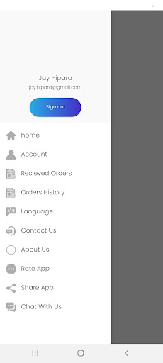 Android application Home Care Vendor screenshort