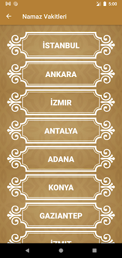 Ezan Vakti - Namaz Vakitleri Screen 2