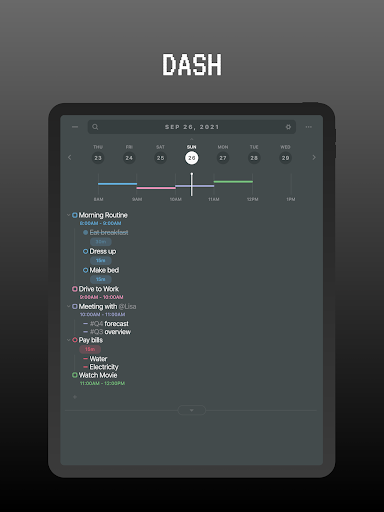 Android application Dash screenshort