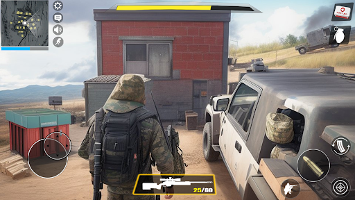 Android application Fire Action Commando Games screenshort