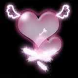 3D pink hearts icon