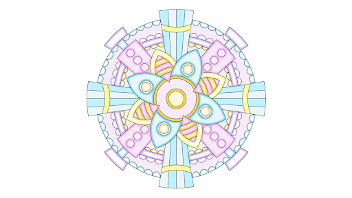 Android application Mini Mandala Coloring screenshort
