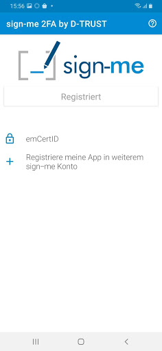 sign-me 2FA Screen 2