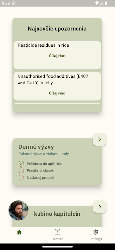 Android application FoodAudit screenshort