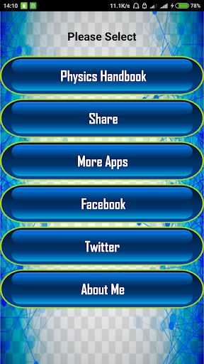 Android application Physics Handbook screenshort