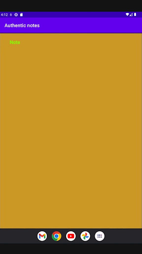 Authentic notes Screen 3