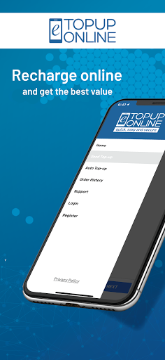 Android application eTopUpOnline: Global Recharge screenshort