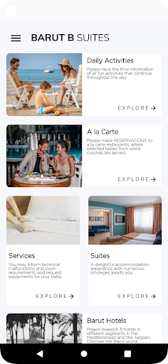 Android application BARUT B SUITES screenshort
