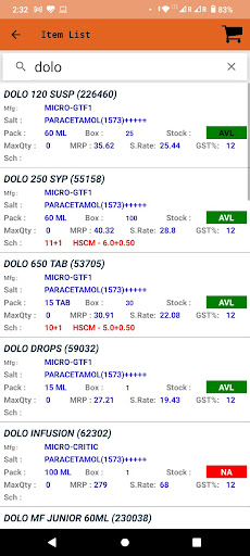 Suyash Retail Order Screen 2