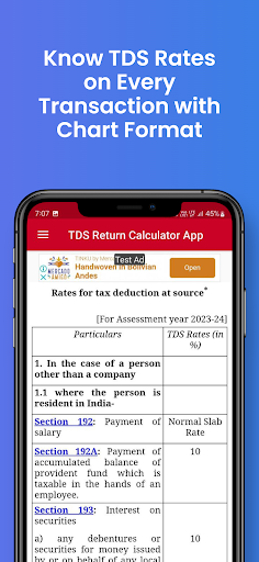 TDS Return Filing & Calculator Screen 3