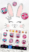 screenshot of Silver Glitter Bunny Keyboard 