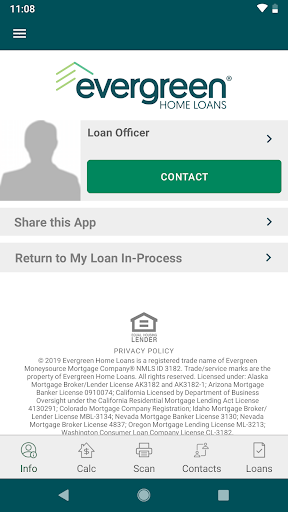 Android application Evergreen Home Loans screenshort
