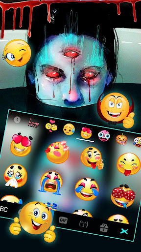 Creepy Girl Keyboard Theme Screen 3