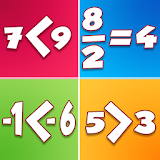 Compare numbers : math learn and Quiz icon