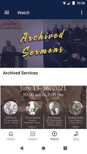 Living Word Church UPC Screen 2