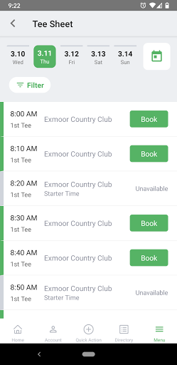 Exmoor Country Club Screen 3