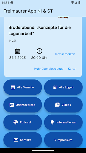 Freimaurer App Ni. & St. Screen 2