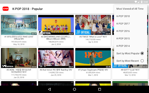 K-POP Tube - Popular & Recent 1.0.39 Screenshots 7